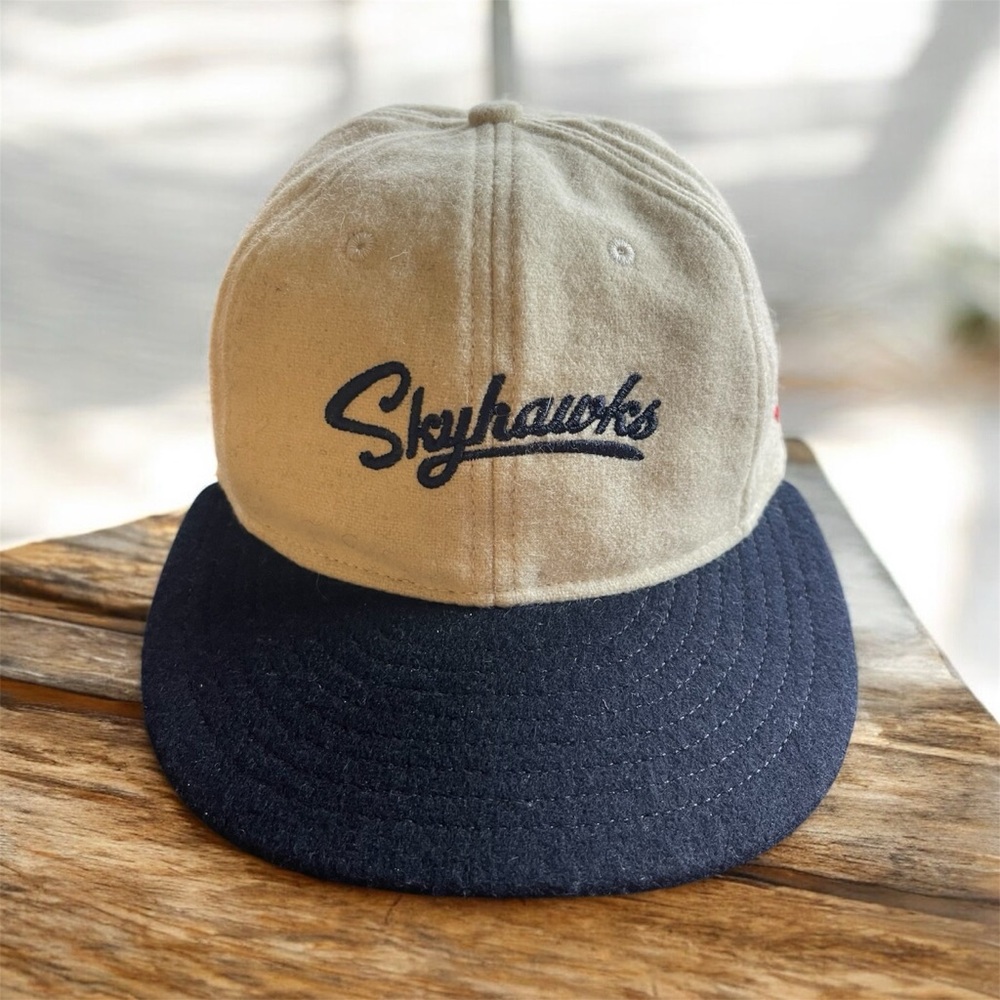 Skyhawks Wool Sandlot Strap back Hat Cap Made in USA Vintage Style 1979 on Back